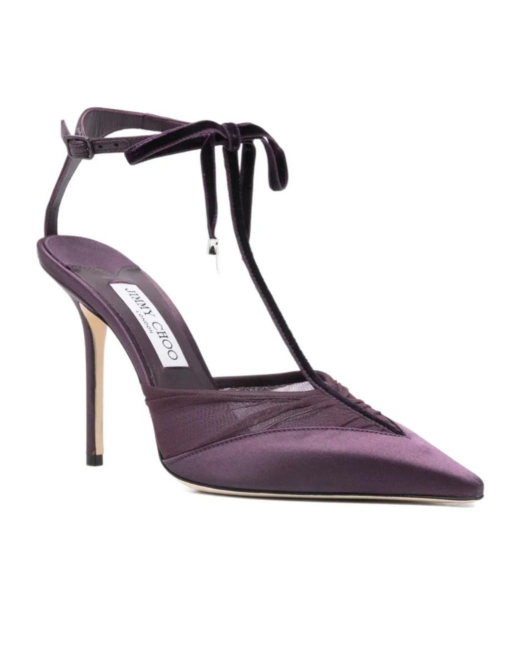 Jimmy Choo Purple Afia Pointed Toe Pumps