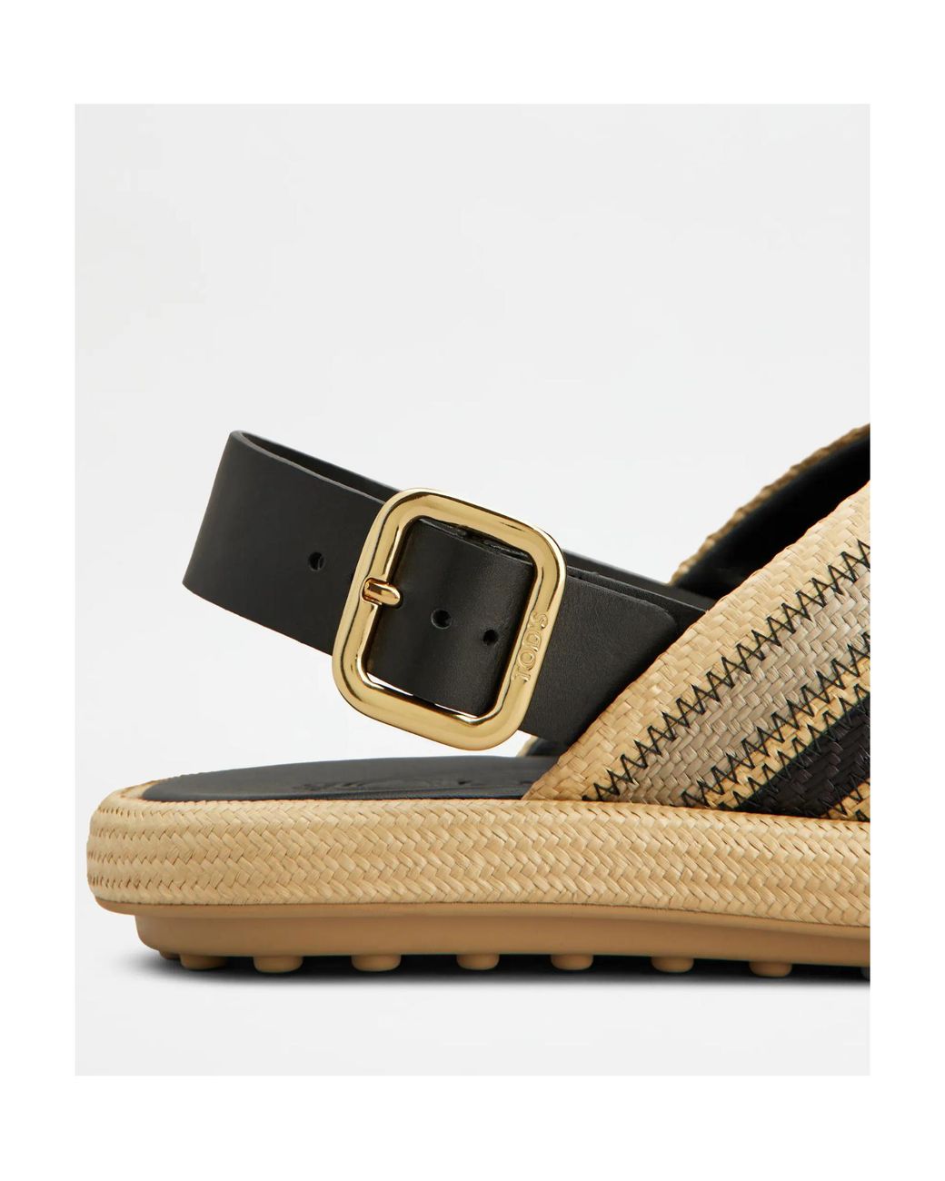 Tod's Brown Two-Tone Woven Sandals