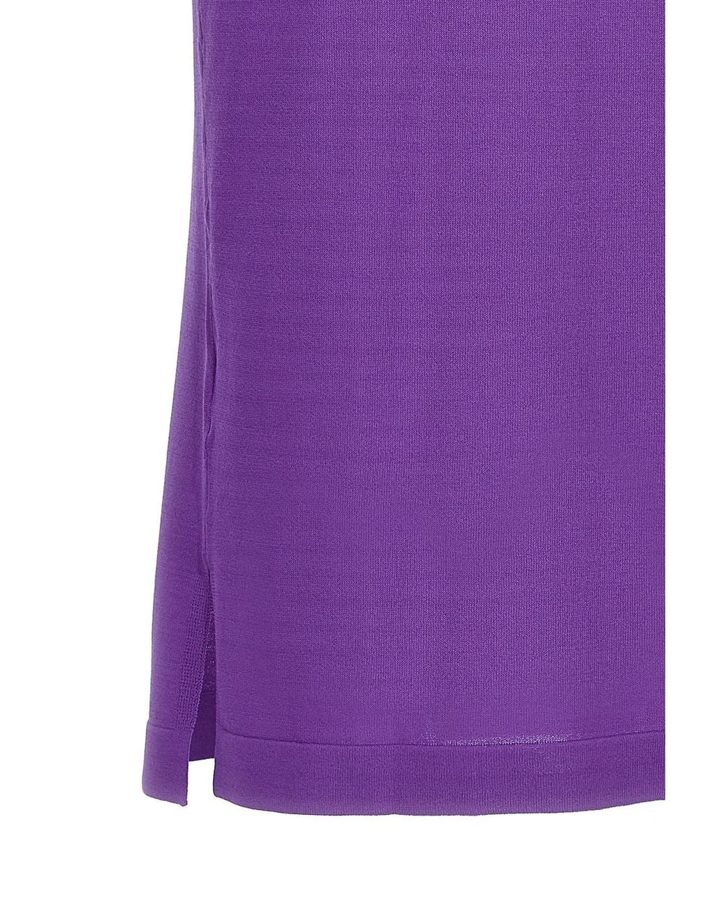 P.A.R.O.S.H. Purple T-Shirt With Round Neck And Short Sleeves
