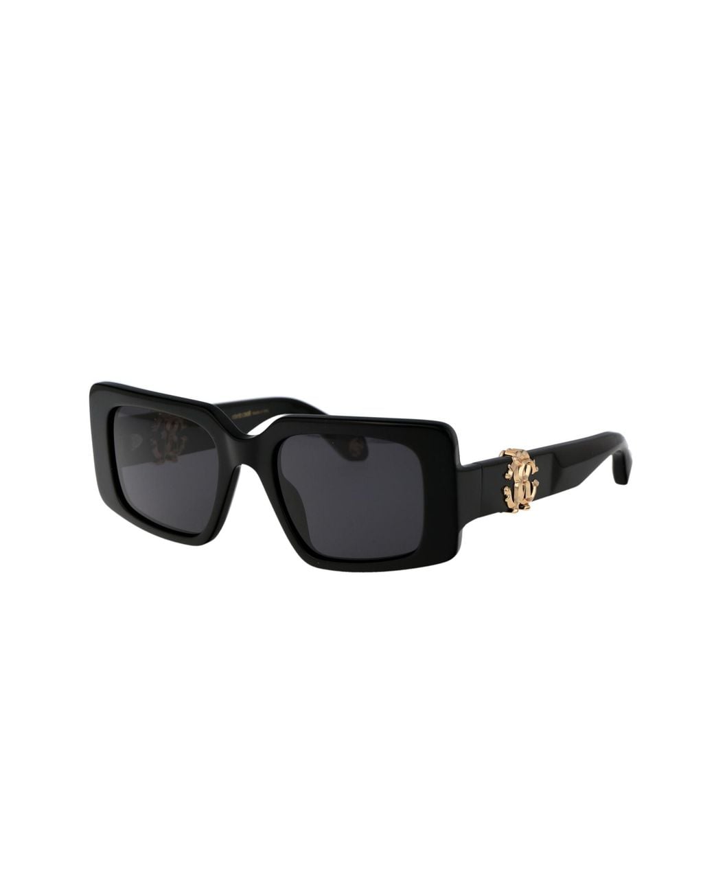 Roberto Cavalli Black Rectangular Frame Full Rim Sunglasses
