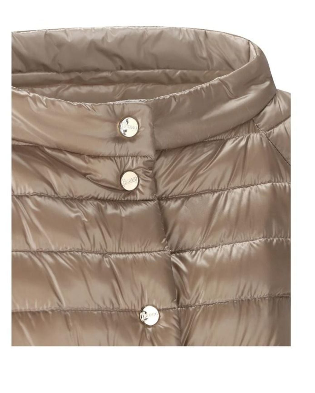 Herno Natural Reversible Buttoned Padded Jacket