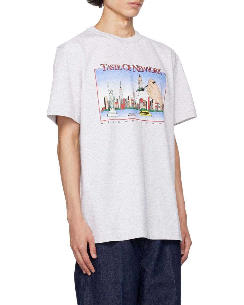 Alexander Wang White Graphic-Print Cotton T-Shirt