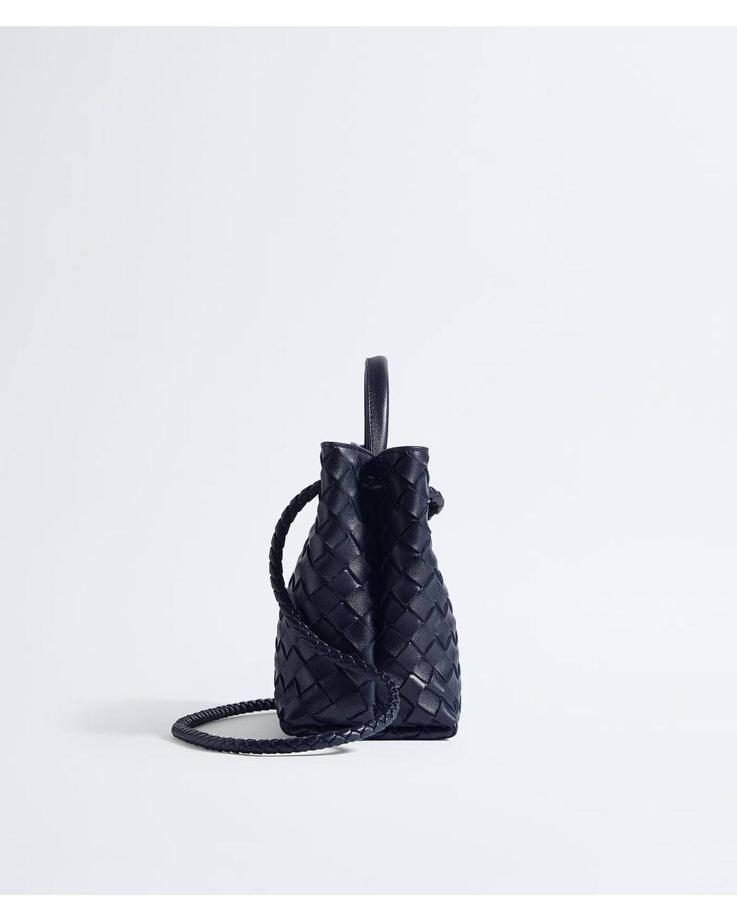 Bottega Veneta Blue Andiamo Small Tote Bag