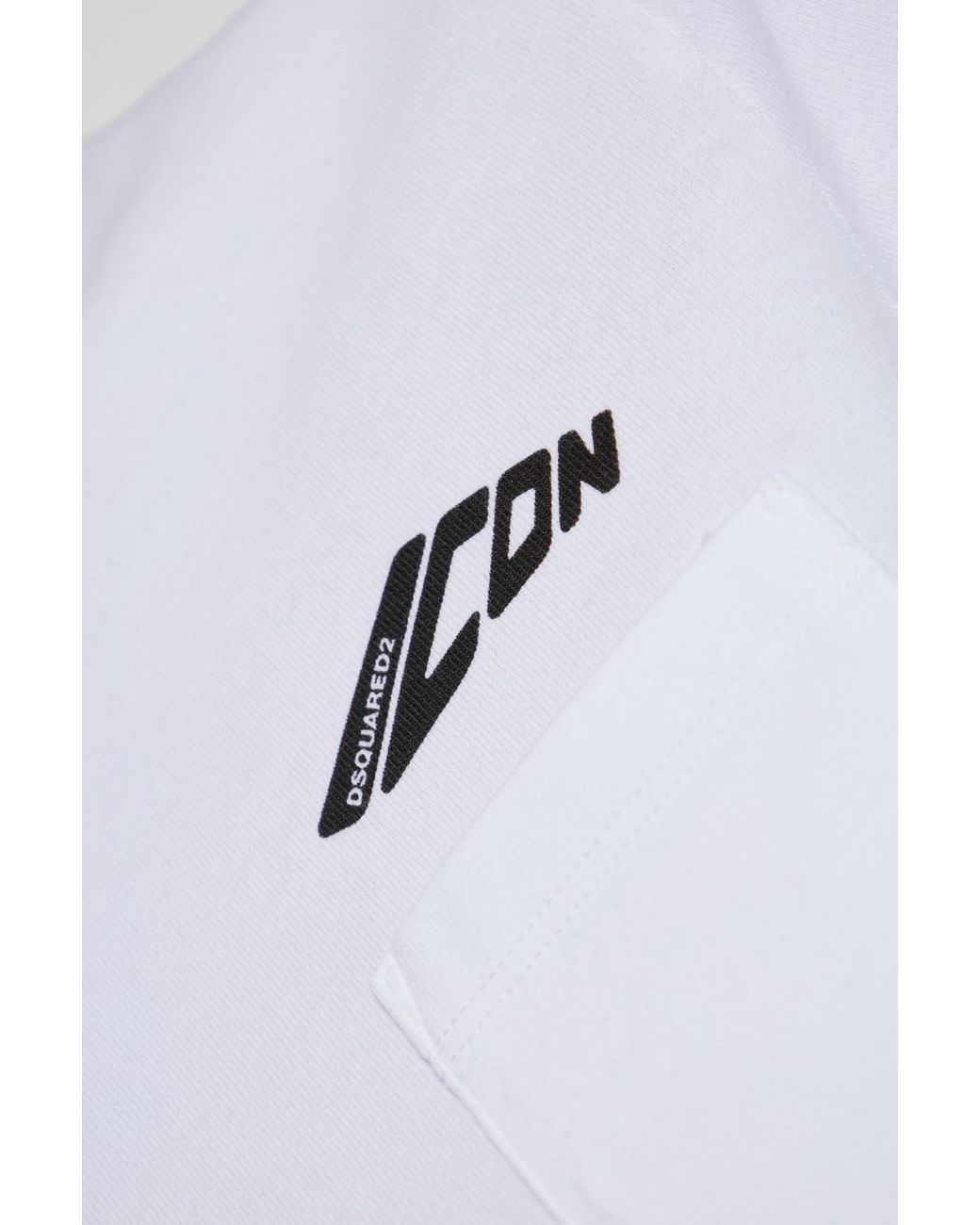 DSquared² White クロップド クルーネック Tシャツ
