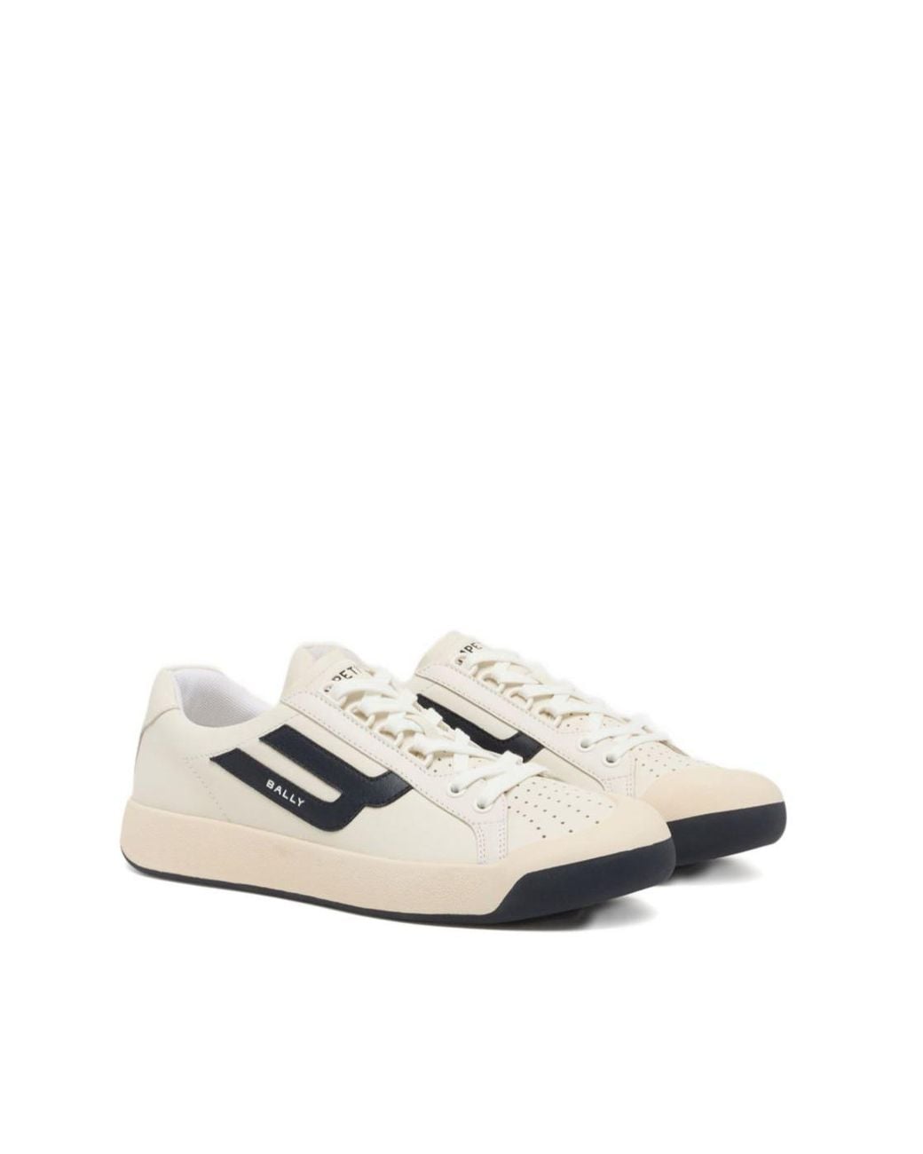 Bally White Round-Toe Sneakers for men