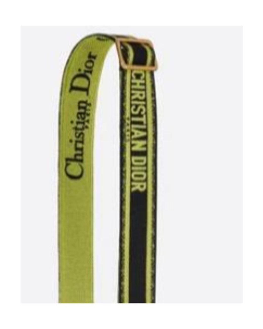 Dior Green Printed Logo Bag Strap