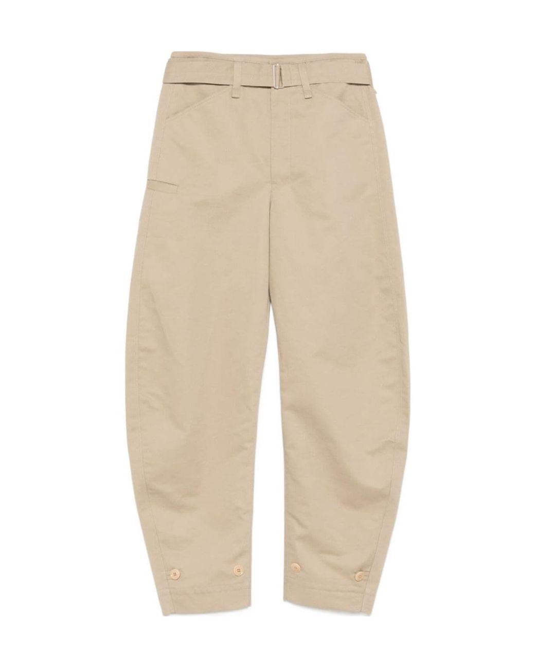 Lemaire Natural Belted Tapered Leg Trousers