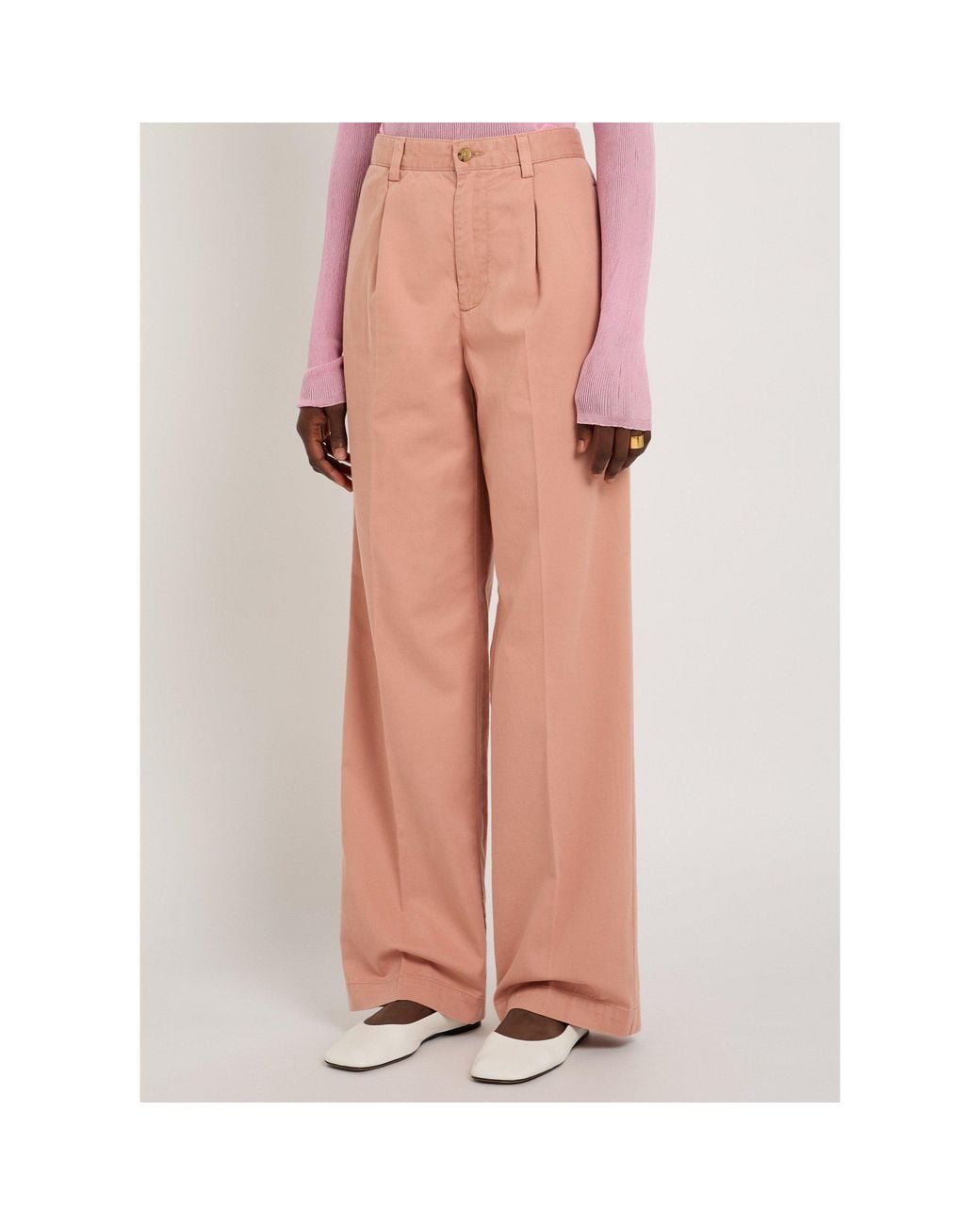 Polo Ralph Lauren Pink Relaxed-Fit Straight Trousers