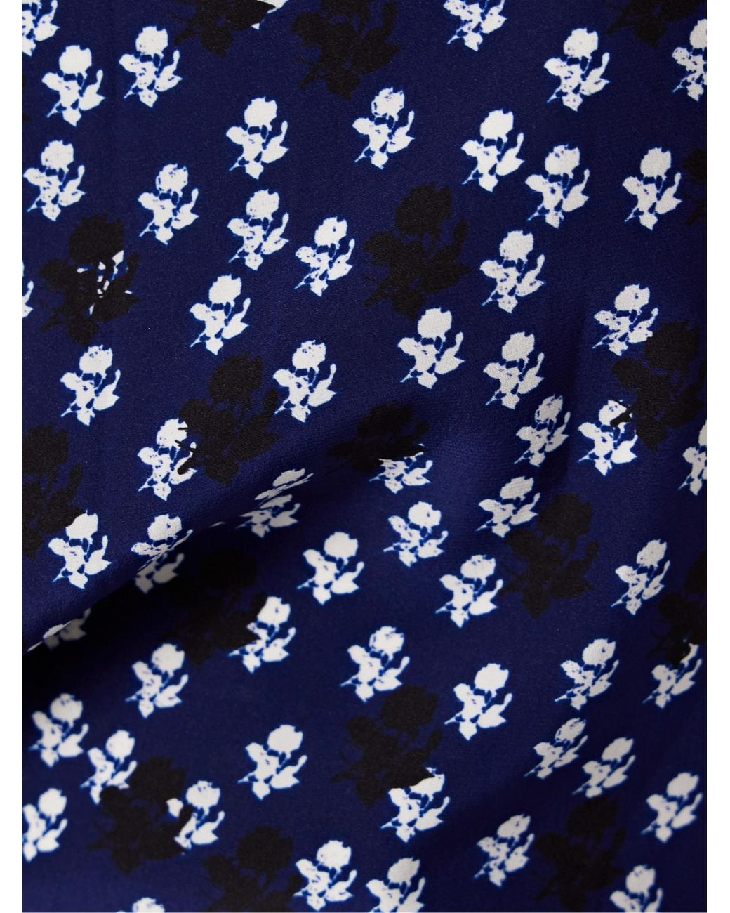 Proenza Schouler Blue Devyn Asymmetric Draped Floral-Print Poplin Maxi Dress