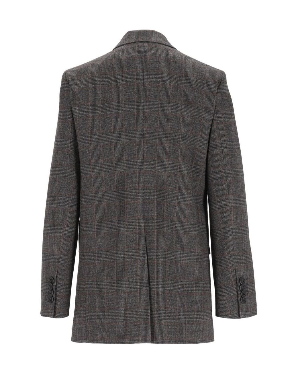 Al Duca D'aosta Gray Double-Breasted Blazer