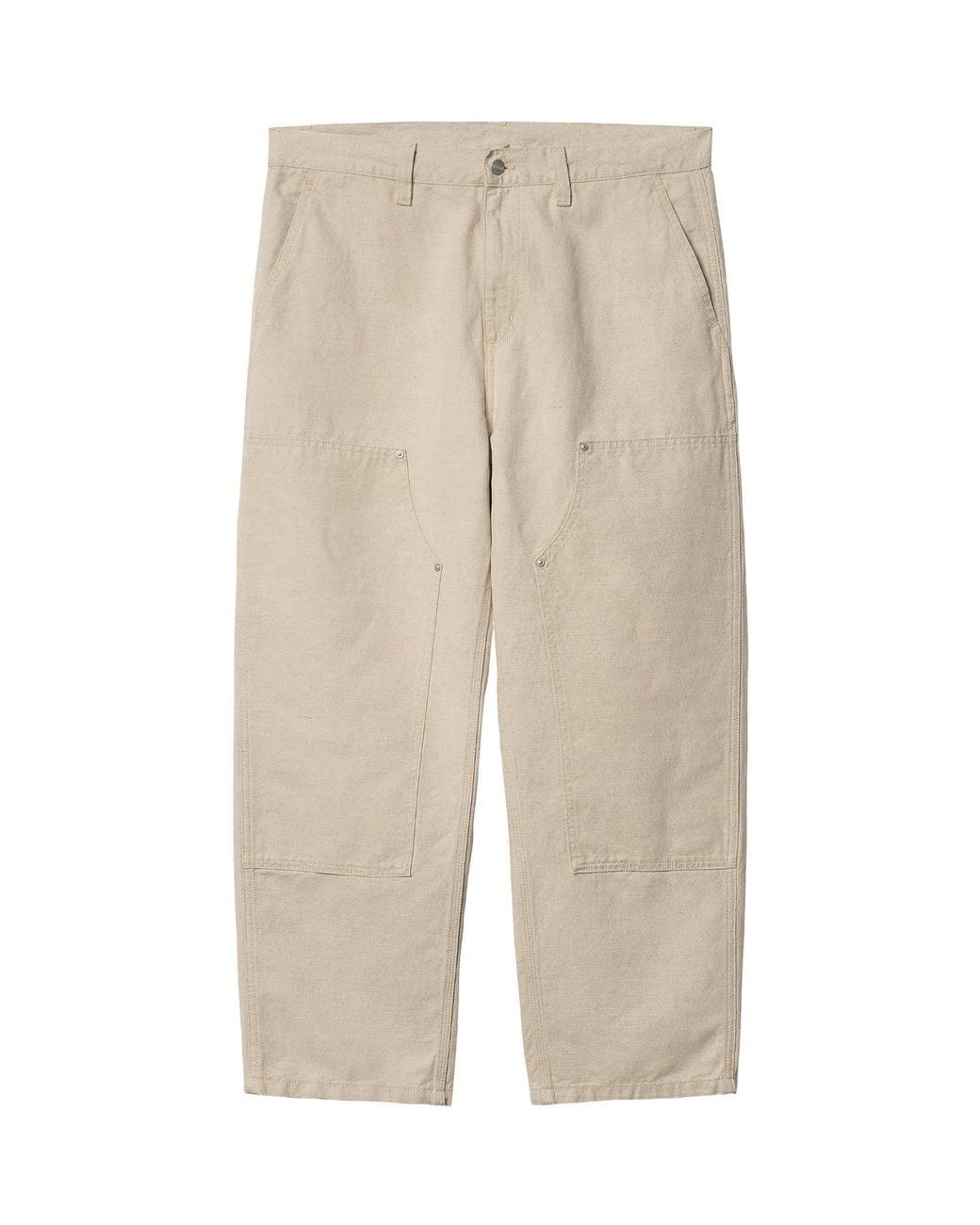 Carhartt Natural Walter Double Knee Logo-Patch Tapered Trousers for men