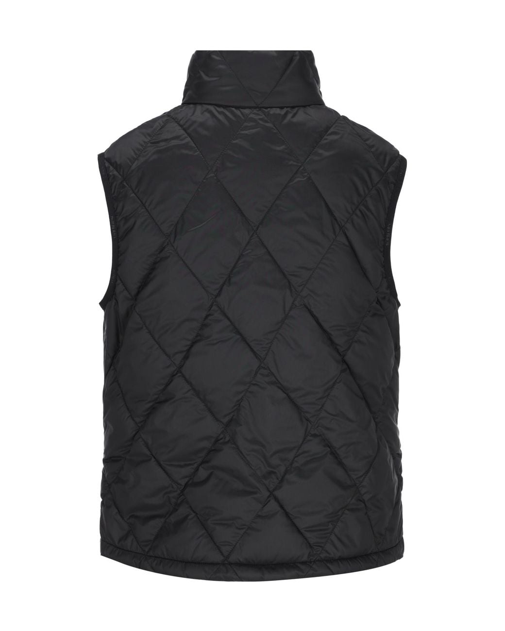 Burberry Black Check-Trim Quilted Padded Vest