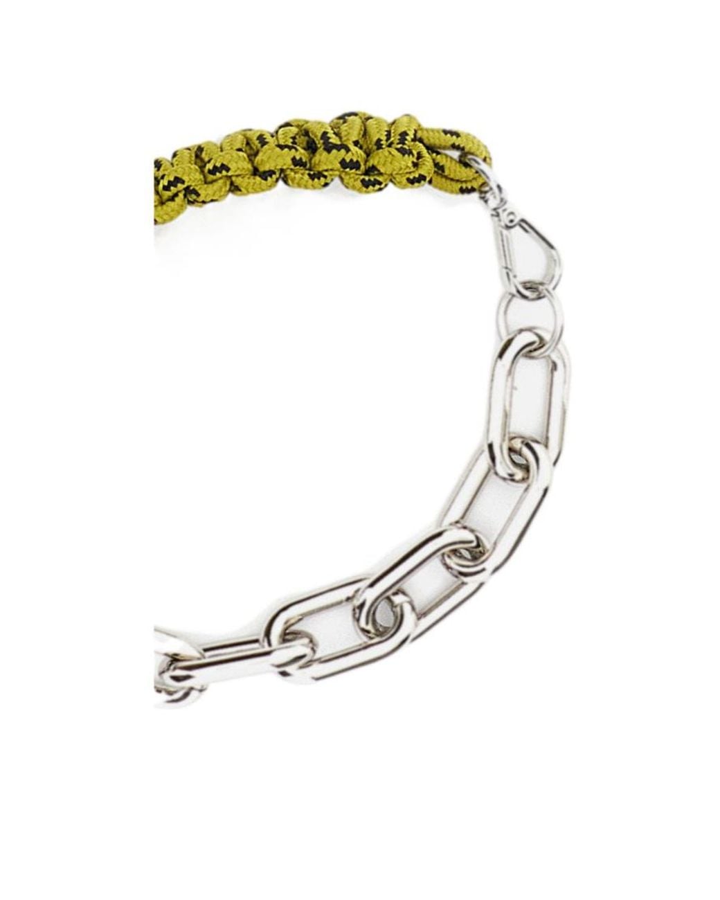 Plan C Metallic Braided Cord Chain Necklace