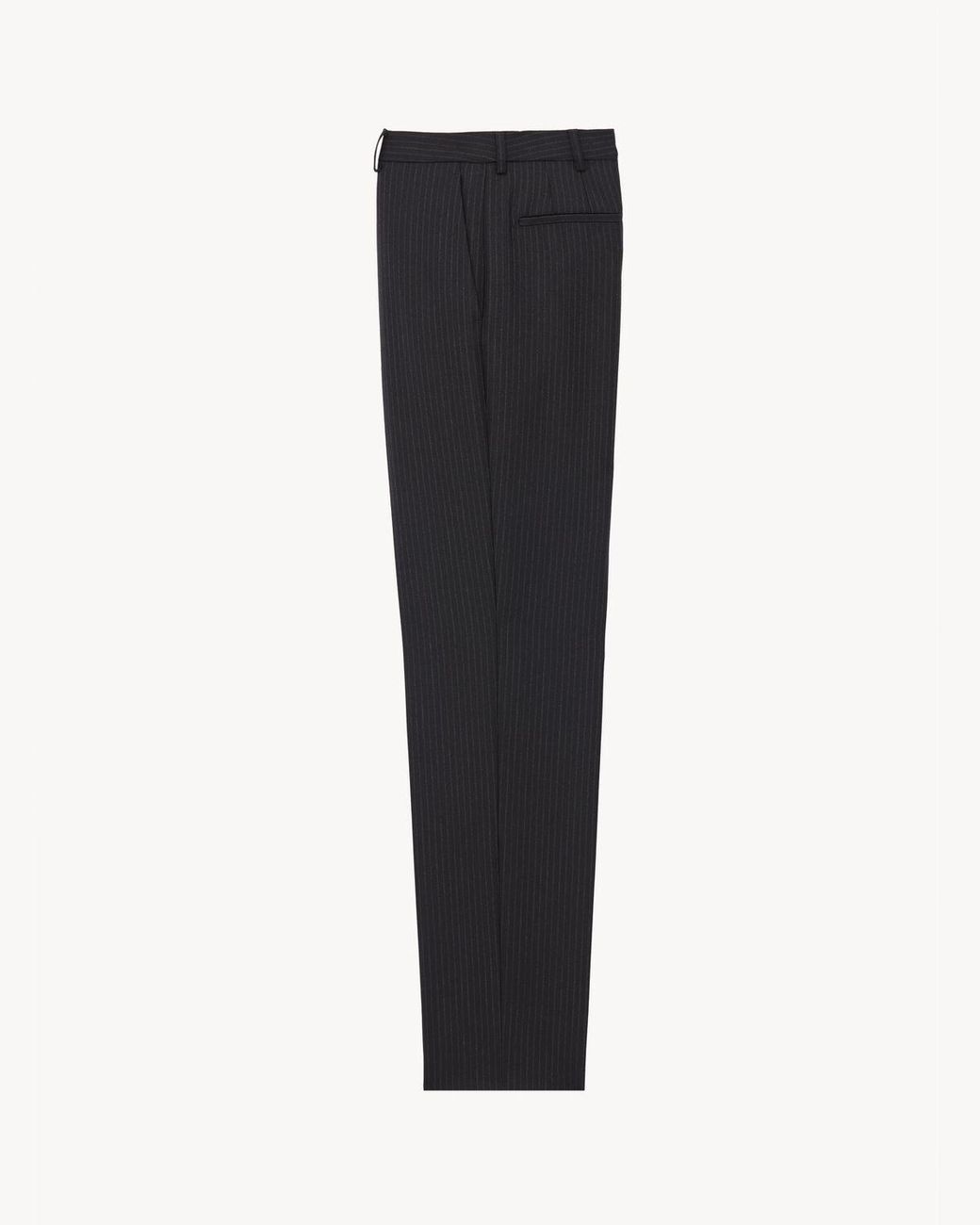 Saint Laurent Black Striped Slim-Fit Trousers for men