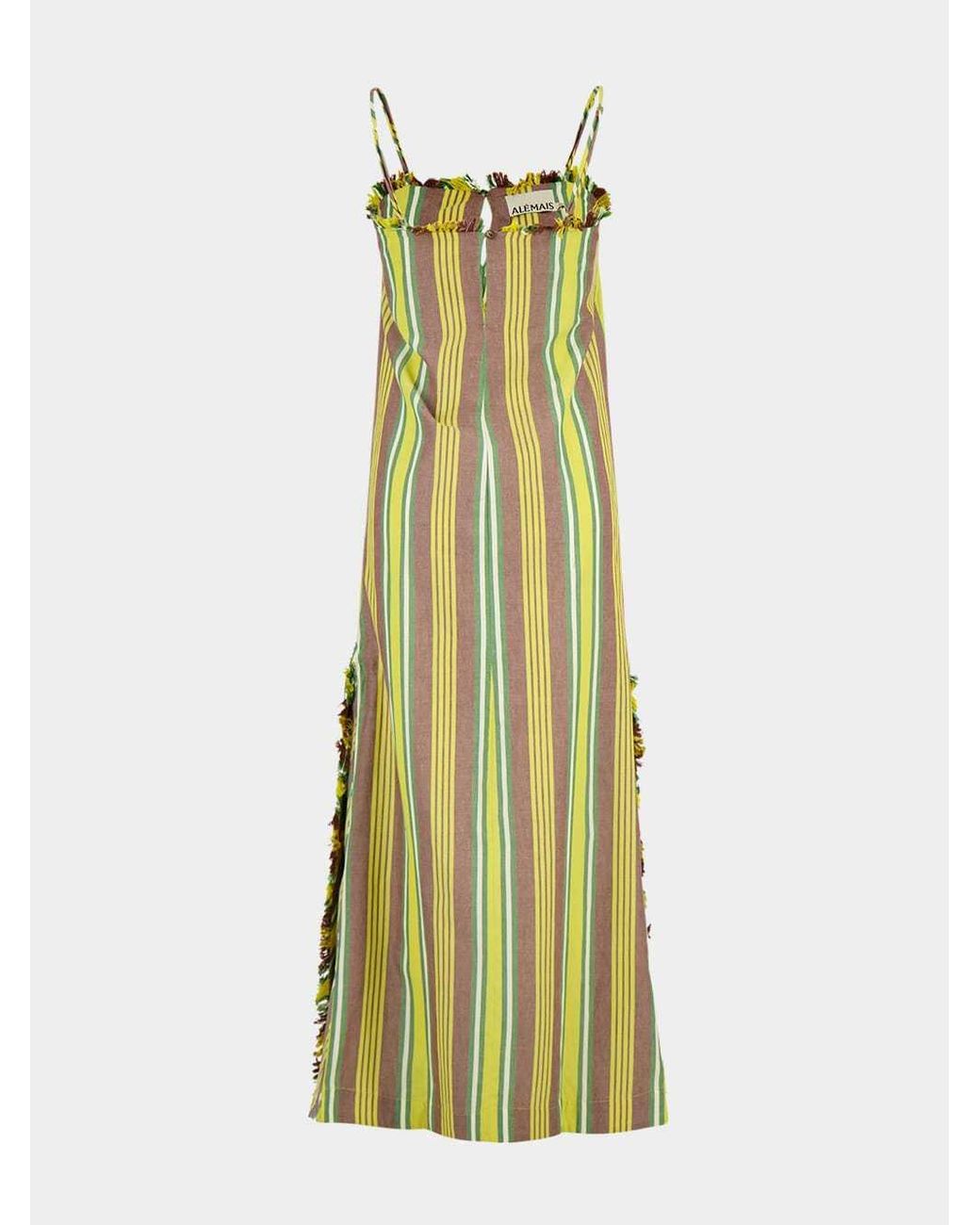 ALÉMAIS Green Clover Midi Dress
