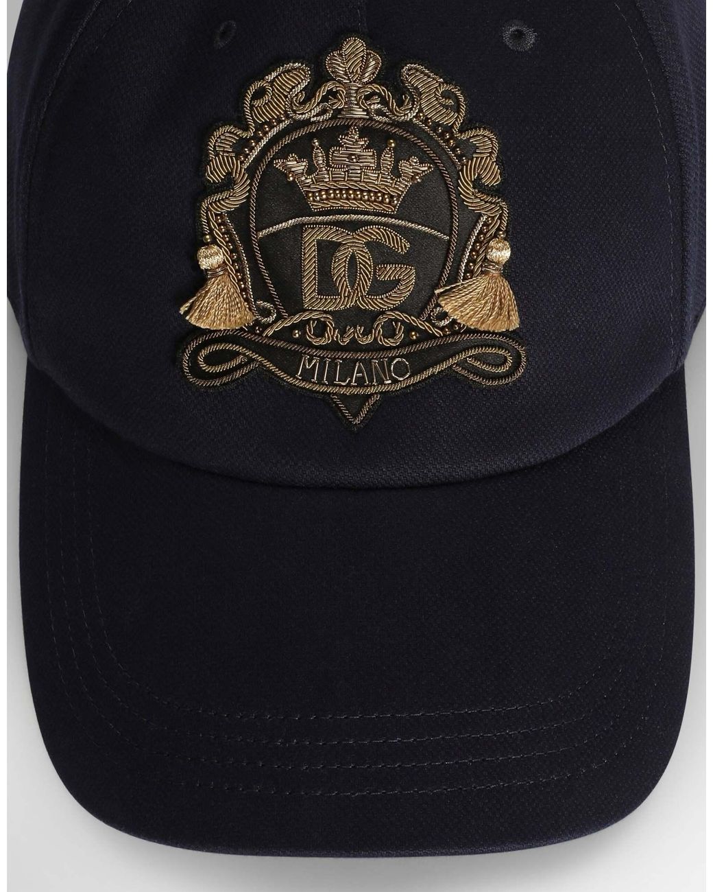 Dolce & Gabbana Blue Logo Patch Baseball Cap for men