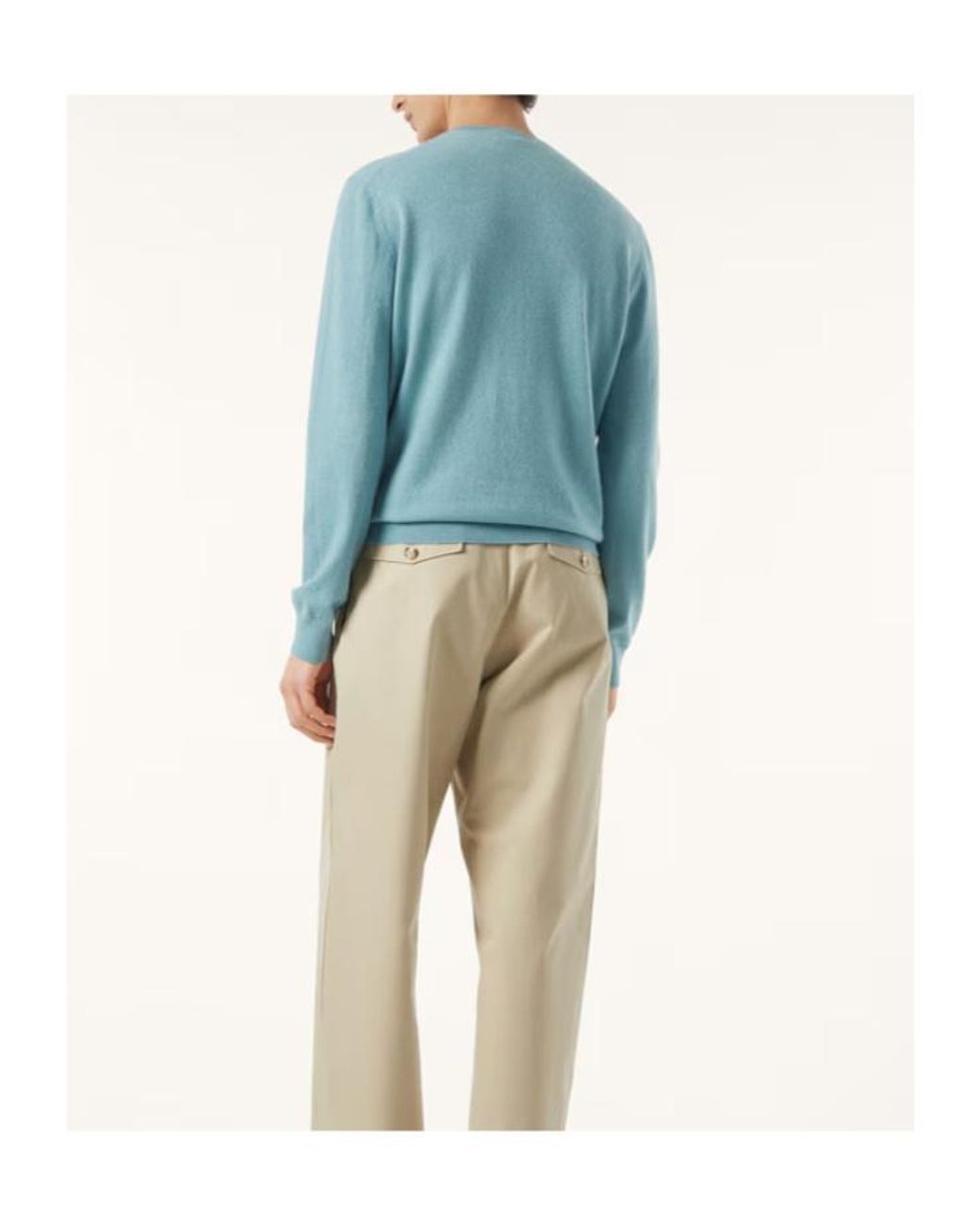 Loro Piana Blue Sergio Crewneck Jumper for men