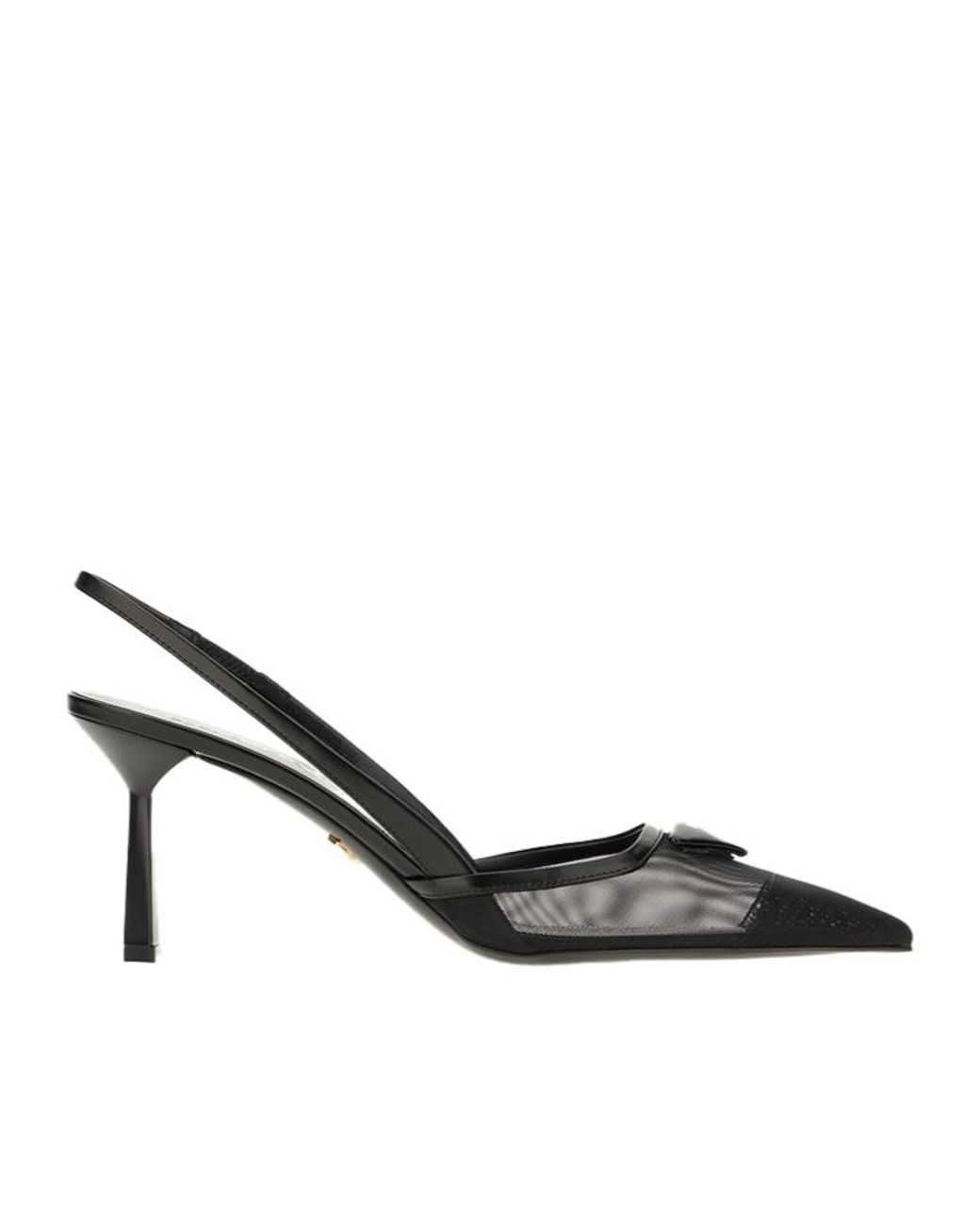 Prada Metallic Mesh-Panelled Slingback Pumps
