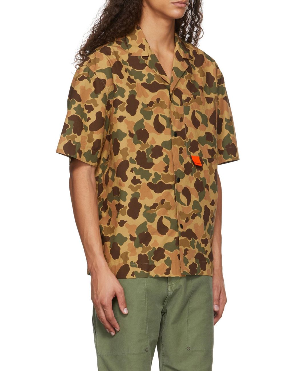 Palm Angels Multicolor "camo Bowling" Shirt for men