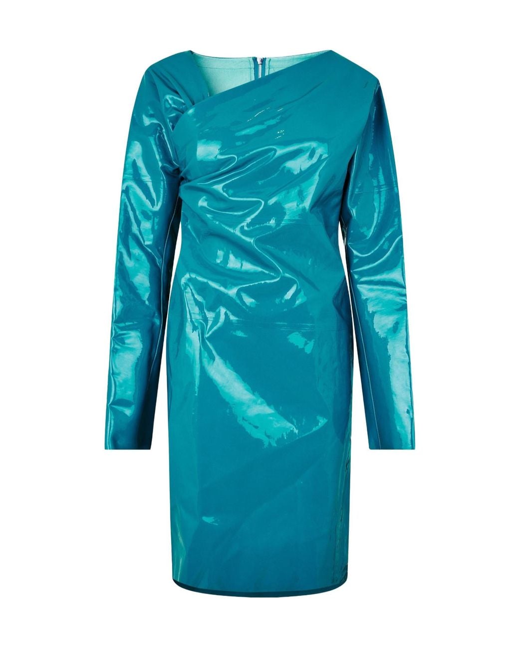 Bottega Veneta Blue Structured Mini Dress