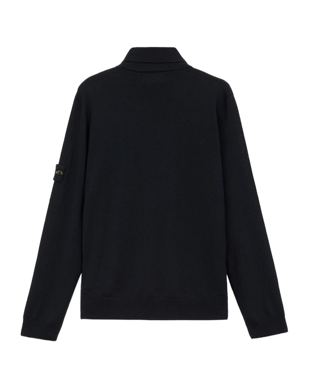 Stone Island Blue Logo Patch Roll Neck Jumper for men