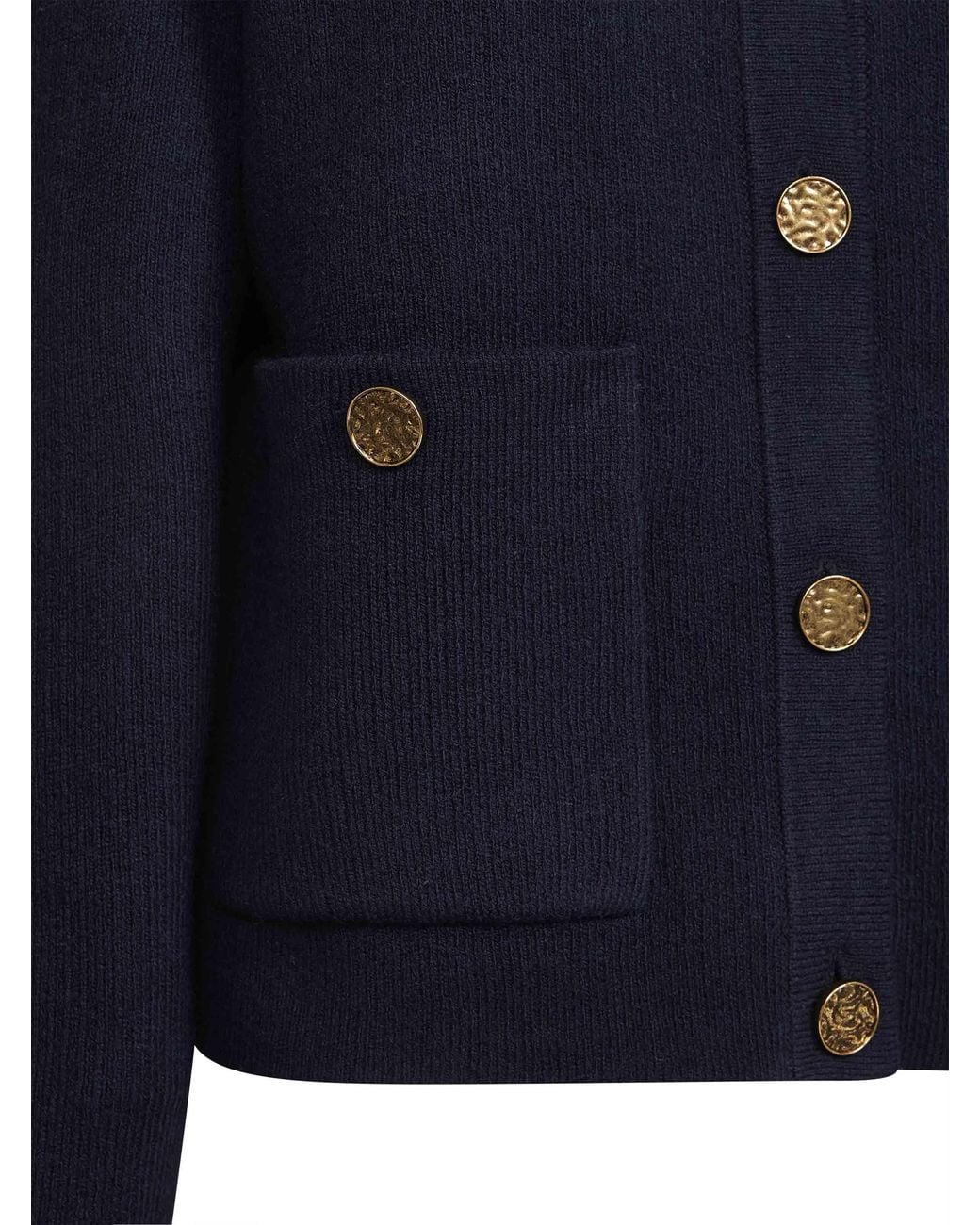 Totême Blue Totême Hammered Button Cardigan