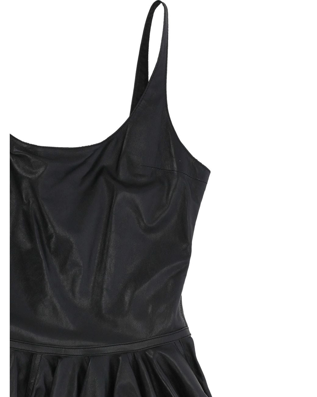 Haikure Black Lucrezia Leather Mini Dress
