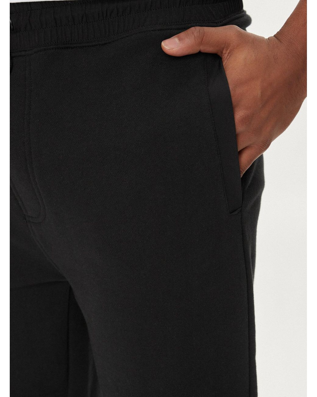Boss Black Drawstring Side-Pocket Sweatpants for men