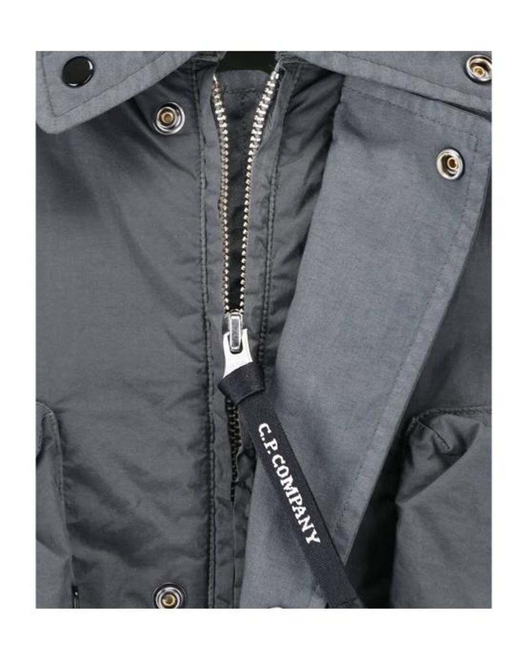 C P Company Gray Puffer Coat for men