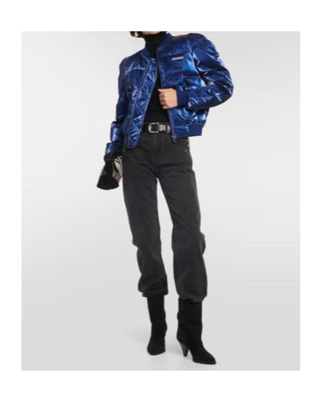 Isabel Marant Blue Cody Coated Puffer Jacket