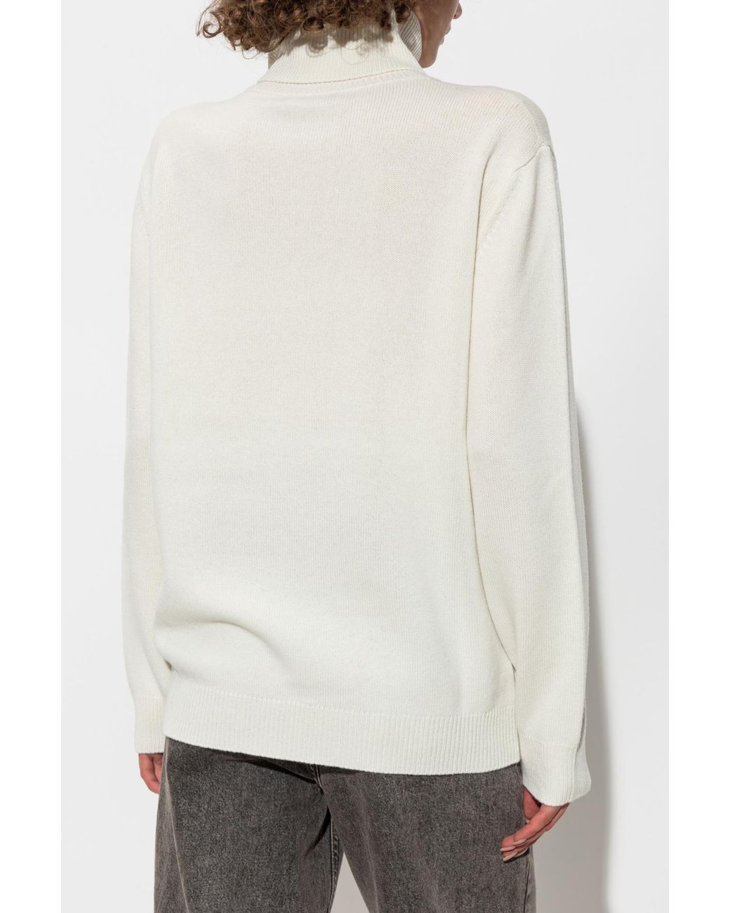 Fabiana Filippi White Foldover Neck Sweater