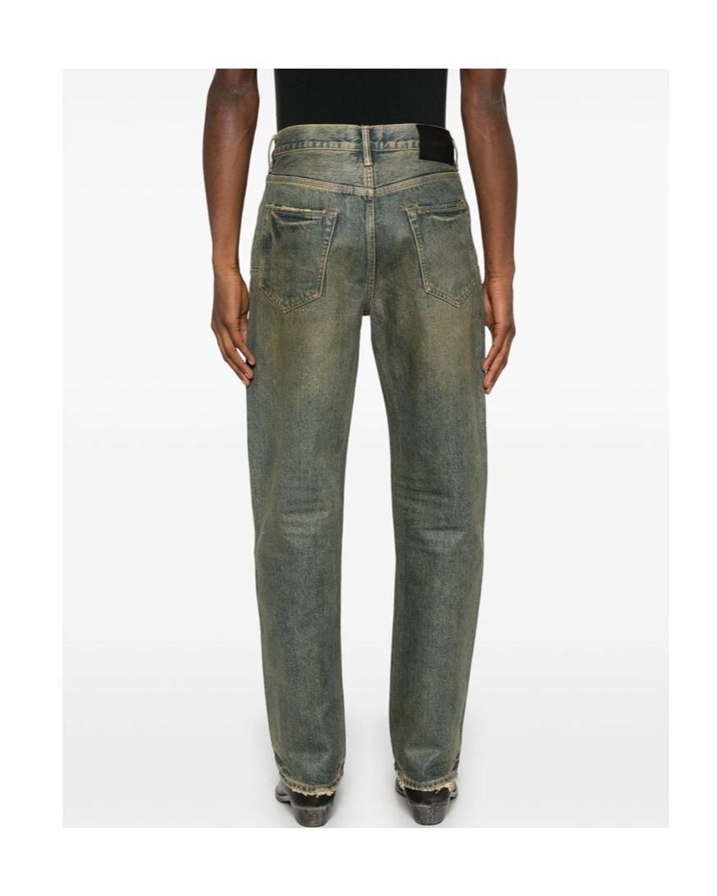 Purple Brand Green Belt-Loop Jeans for men