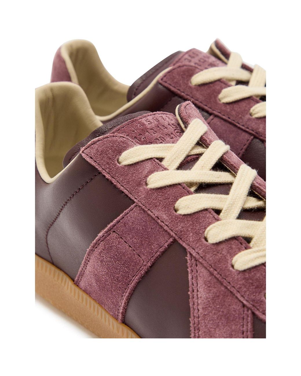 Maison Margiela Purple Leather Low-Top Trainers