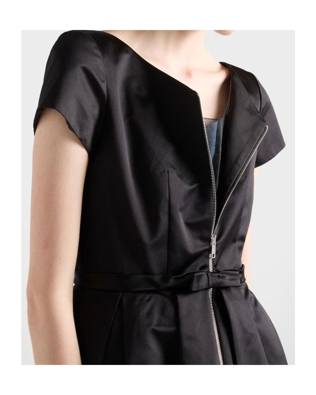 Prada Black V-Neck Short Sleeved Dress