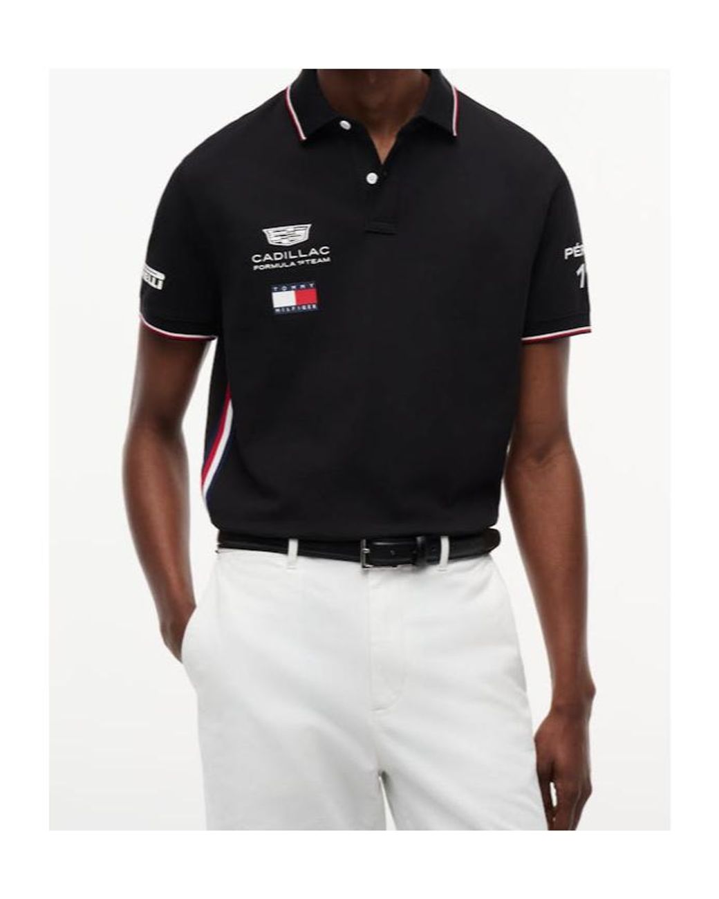 Tommy Hilfiger Black Short-Sleeved Polo Shirt for men