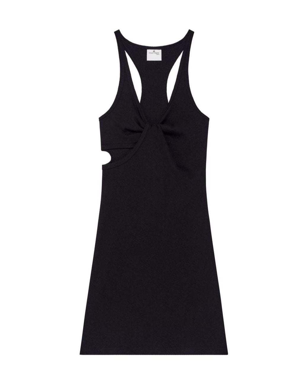 Courreges Black Courrèges Twist 90's Cut-Out Detailed Mini Dress