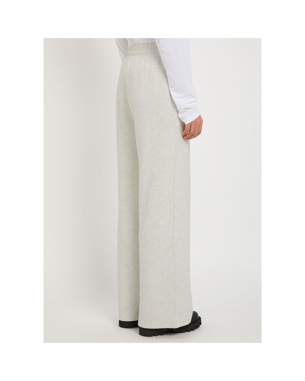 Varley White High-Waisted Wide-Leg Trousers