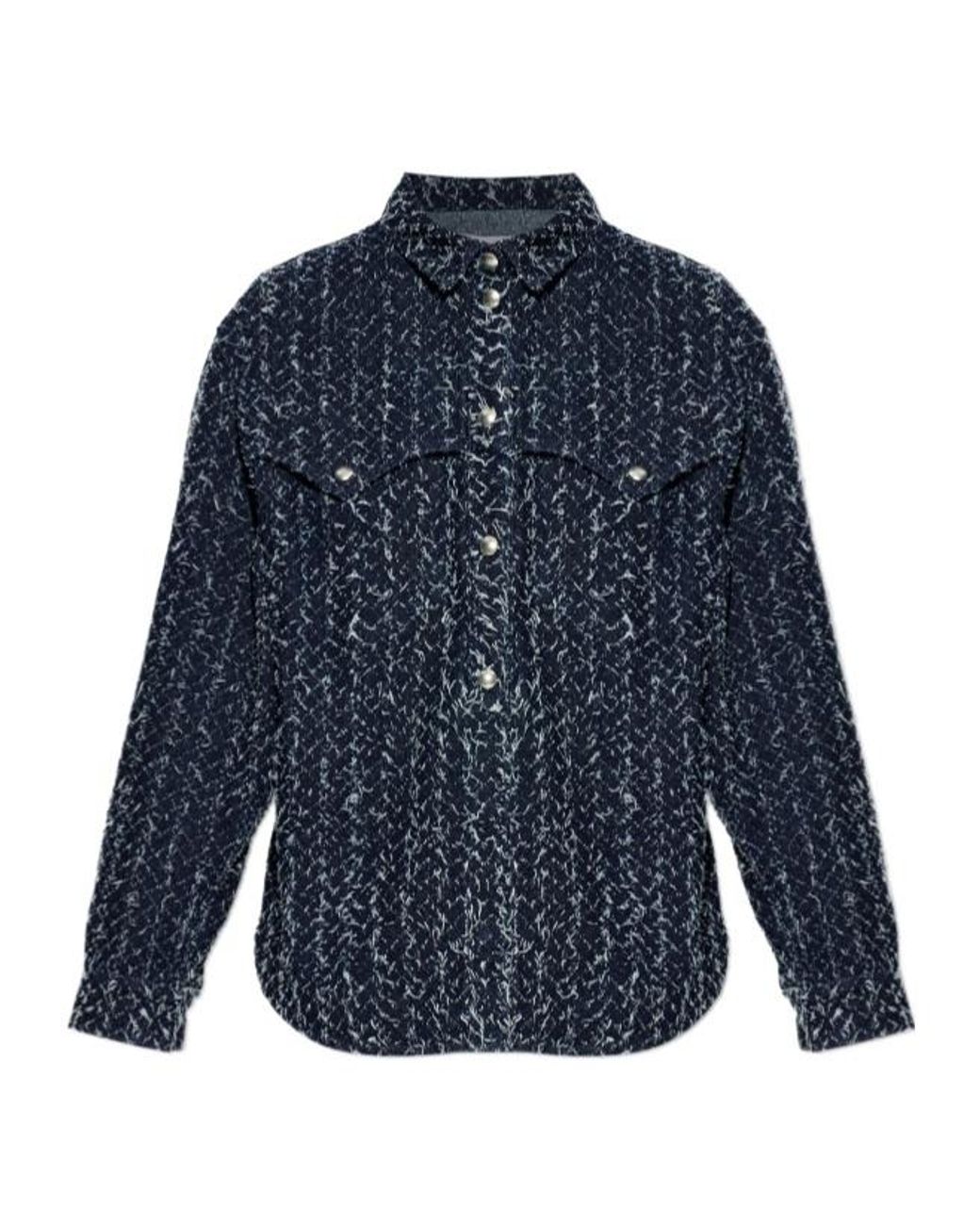 IRO Blue Long-Sleeved Casual Jacket
