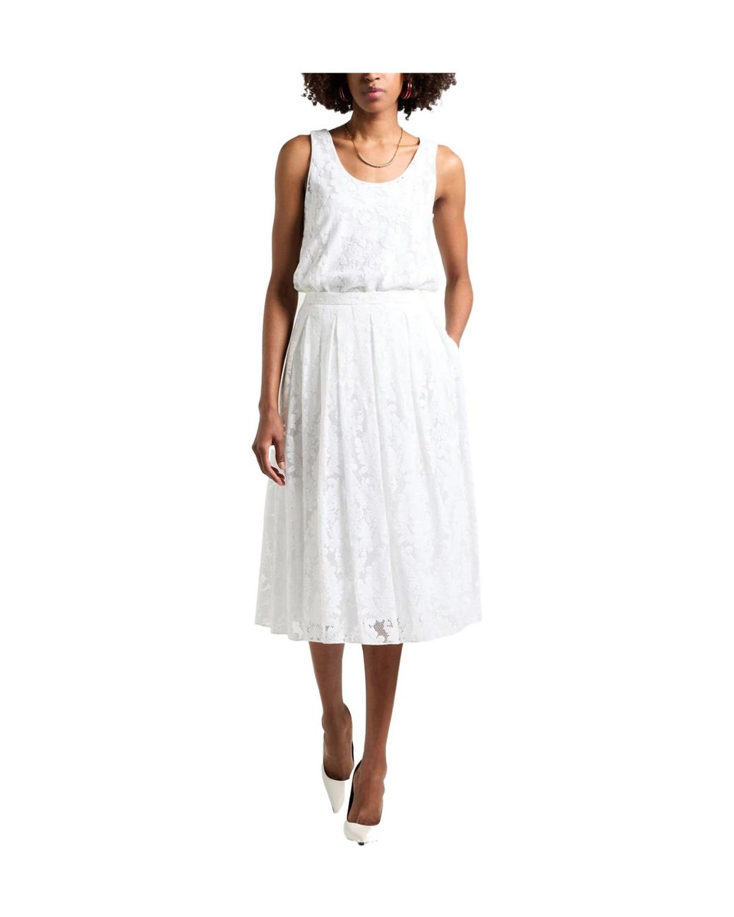 Max Mara White Midi Skirts
