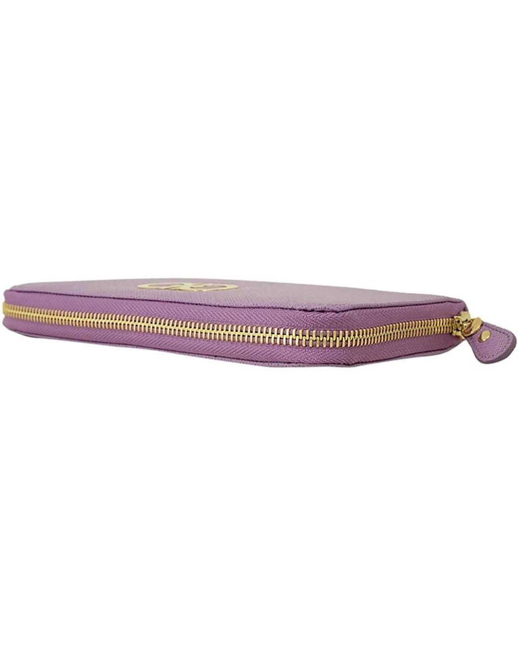 Ferragamo Purple Logo Details Wallet