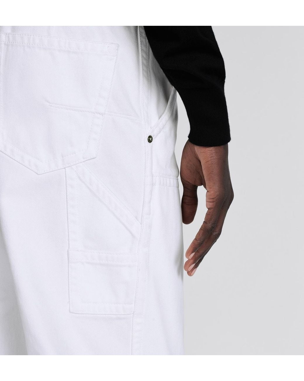 Dior White Carpenter Style Jeans for men