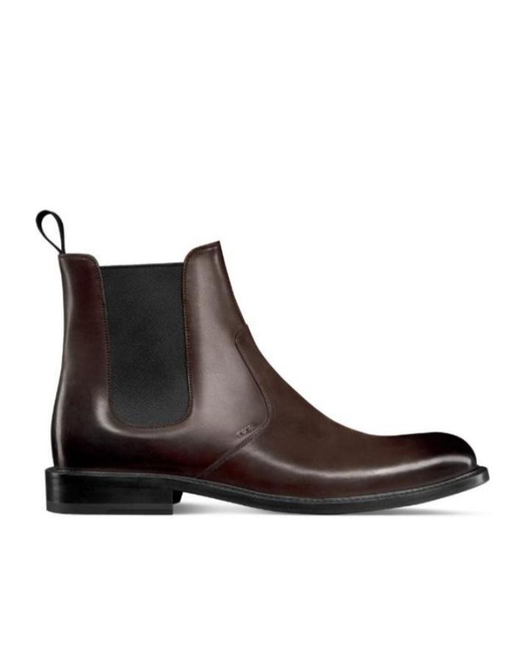 Dior Brown Homme Round-Toe Slip-On Boots for men