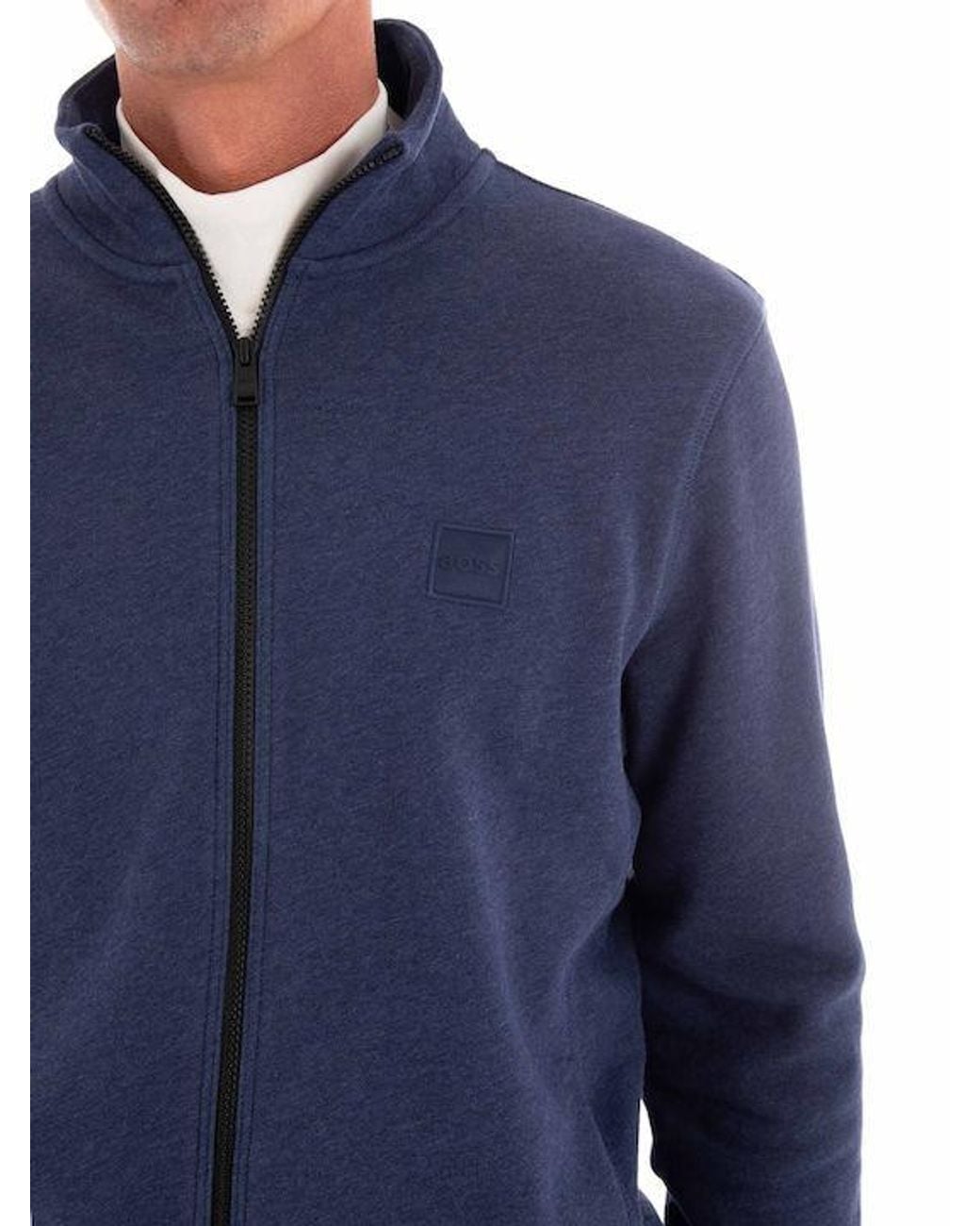 Boss Blue Long-Sleeved Sweater for men