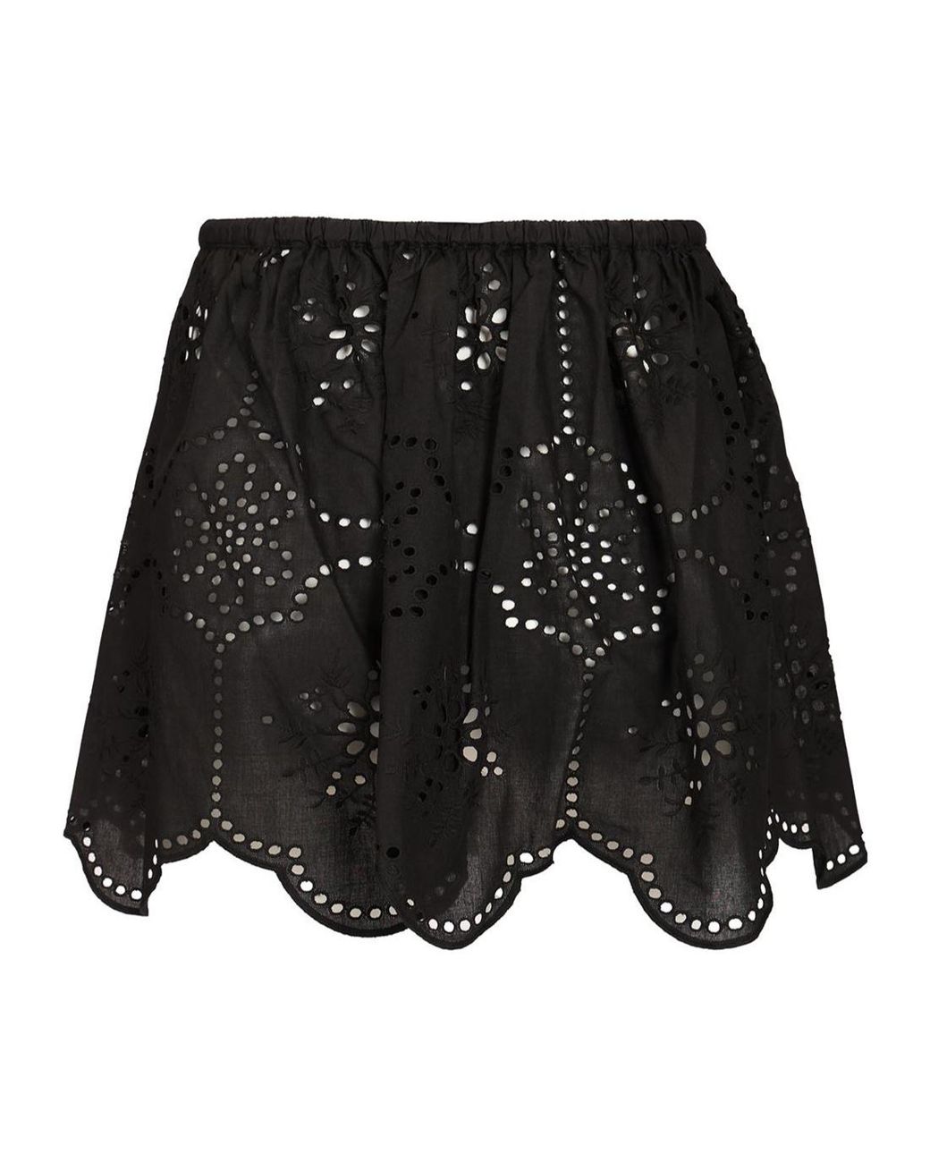 Matteau Black Broderie Embroidered Mini Skirt