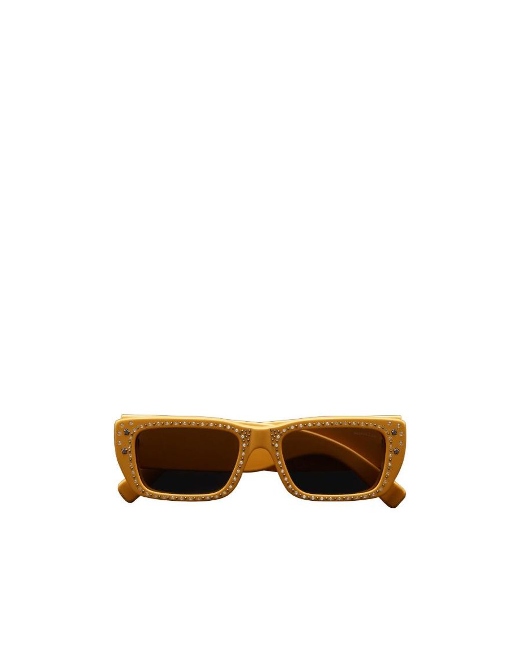 Moncler Multicolor Crystal-Encrusted Rectangular Sunglasses for men