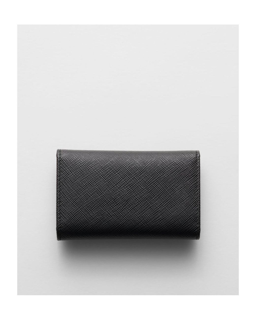 Prada Black Saffiano Leather Key Case