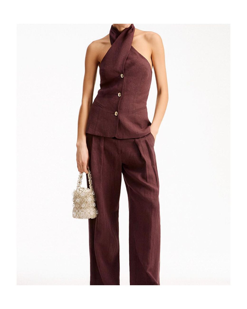 Marella Red Criss-Cross Gilet