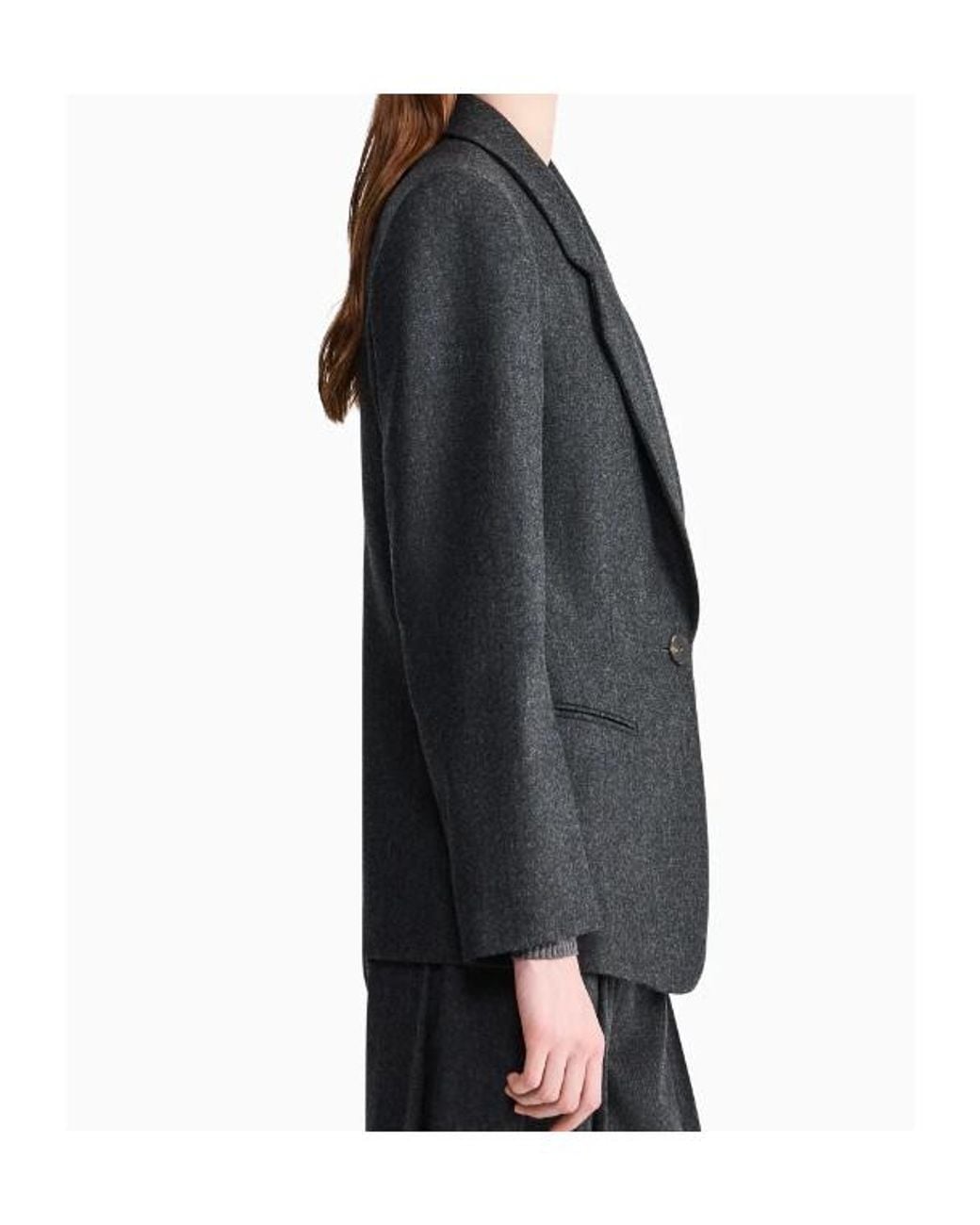 Giorgio Armani Blue Single-Breasted Blazer