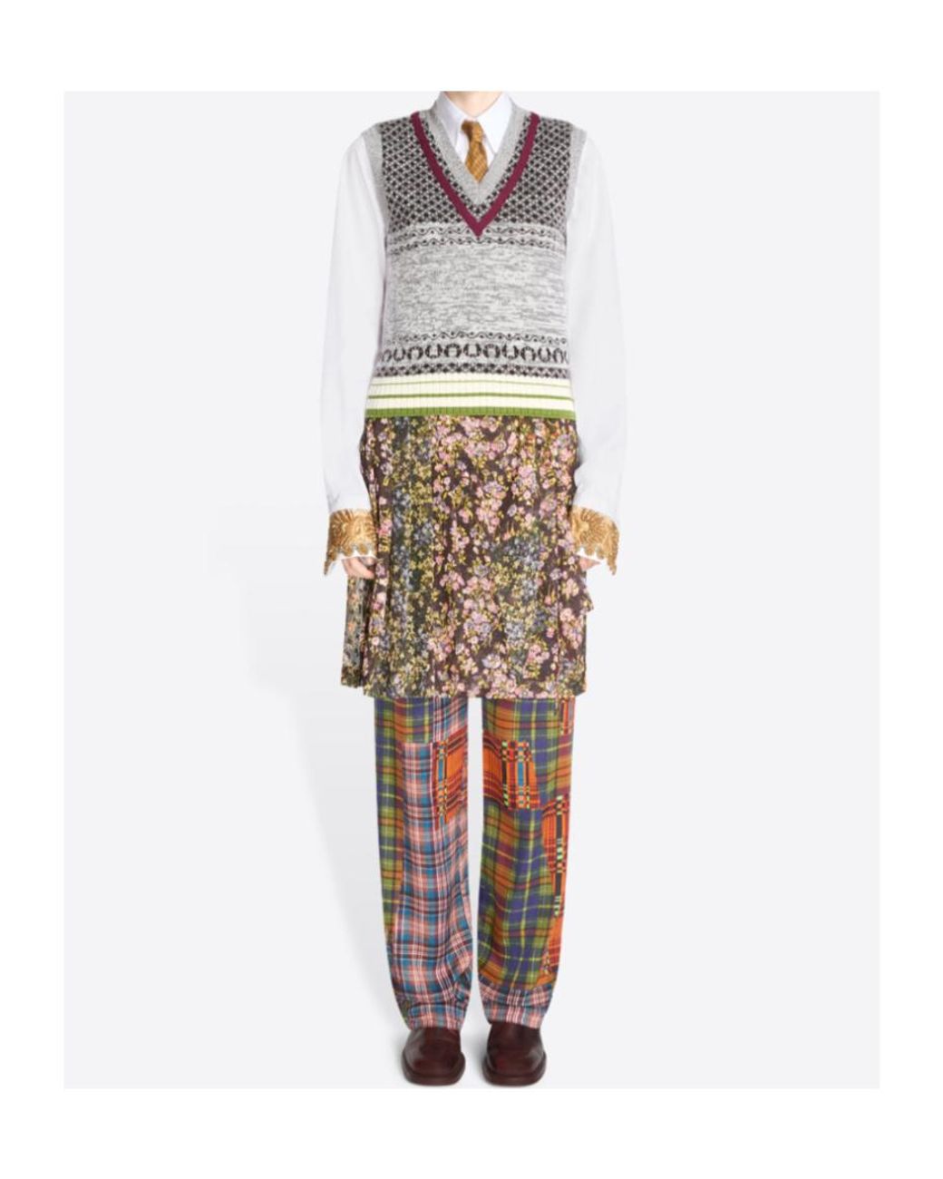 Dries Van Noten Blue Fitted Cashmere Top