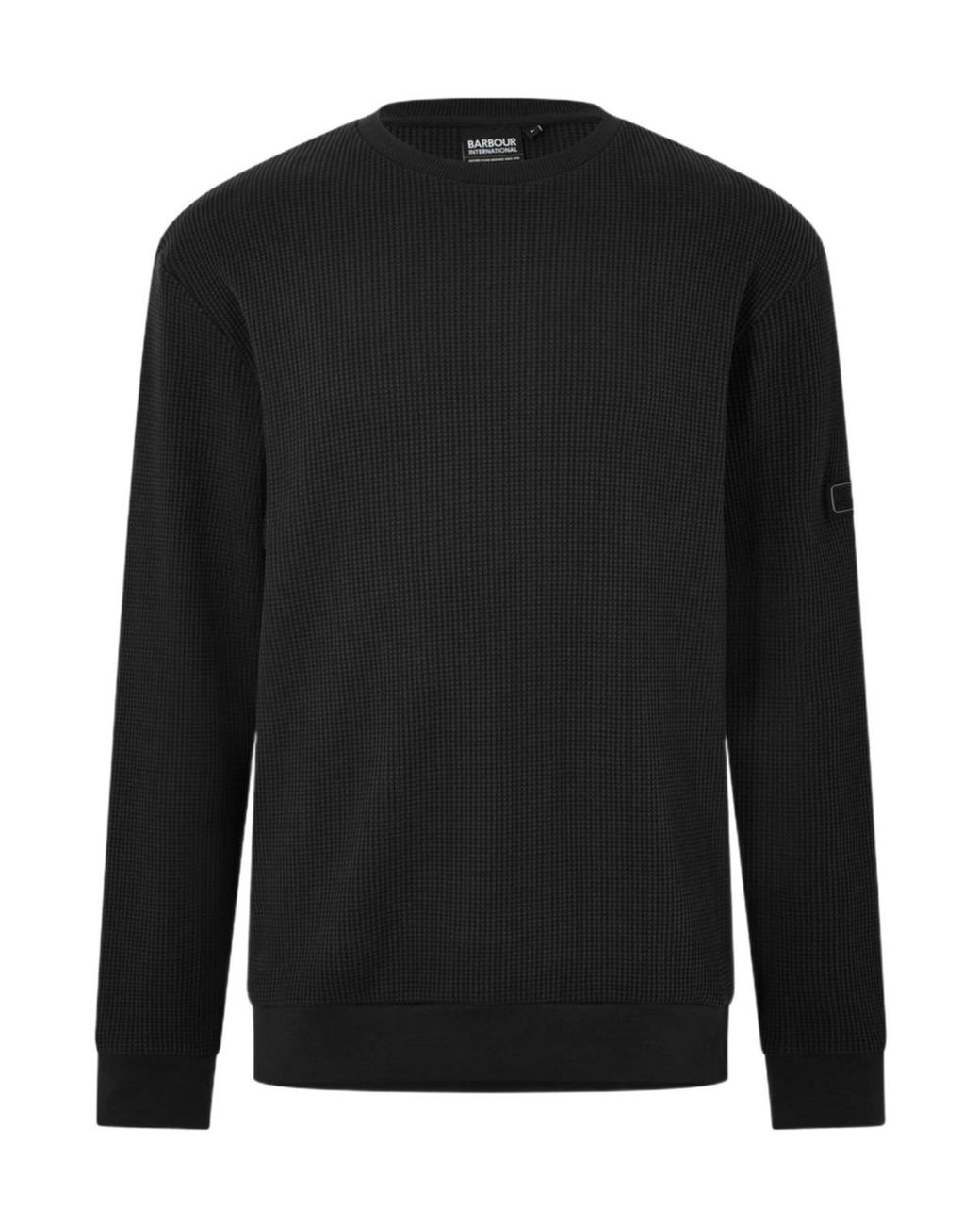 Barbour Black Curve Crew Sweatshirt for men